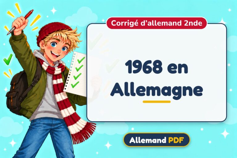 1968 en Allemagne : corrigé d’allemand 2nde, illustration Allemand PDF