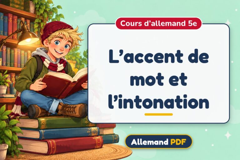 L’accent de mot et l’intonation : cours d’allemand 5e, illustration Allemand PDF