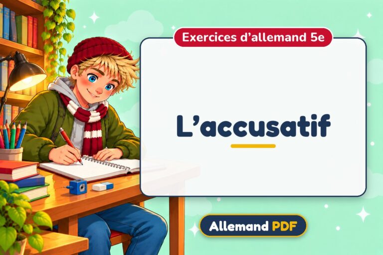 L’accusatif : exercices d’allemand 5e, illustration Allemand PDF