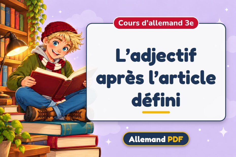 L’adjectif après l’article défini : cours d’allemand 3e, illustration Allemand PDF