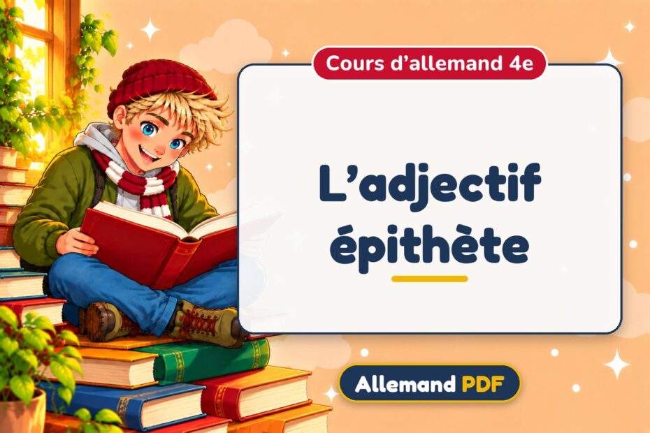 L’adjectif épithète : cours d’allemand 4e, illustration Allemand PDF