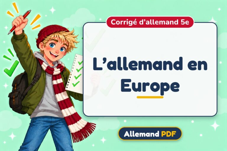 L’allemand en Europe : corrigé d’allemand 5e, illustration Allemand PDF