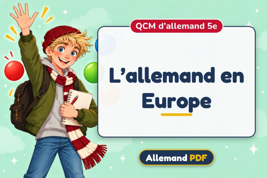 L’allemand en Europe : QCM d’allemand 5e, illustration Allemand PDF