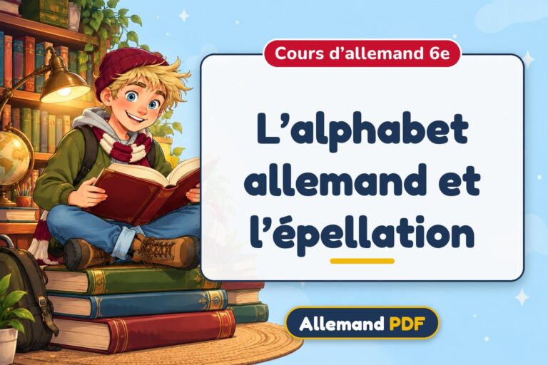 L’alphabet allemand et l’épellation : cours d’allemand 6e, illustration Allemand PDF