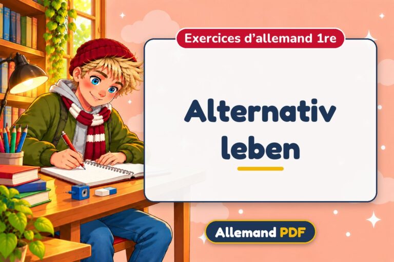 Alternativ leben : exercices d’allemand 1re, illustration Allemand PDF