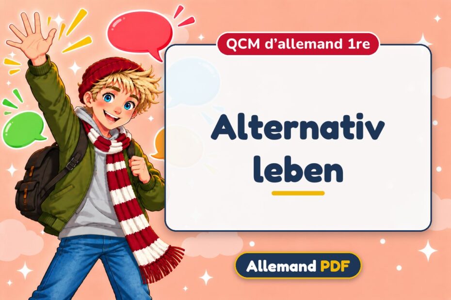 Alternativ leben : QCM d’allemand 1re, illustration Allemand PDF