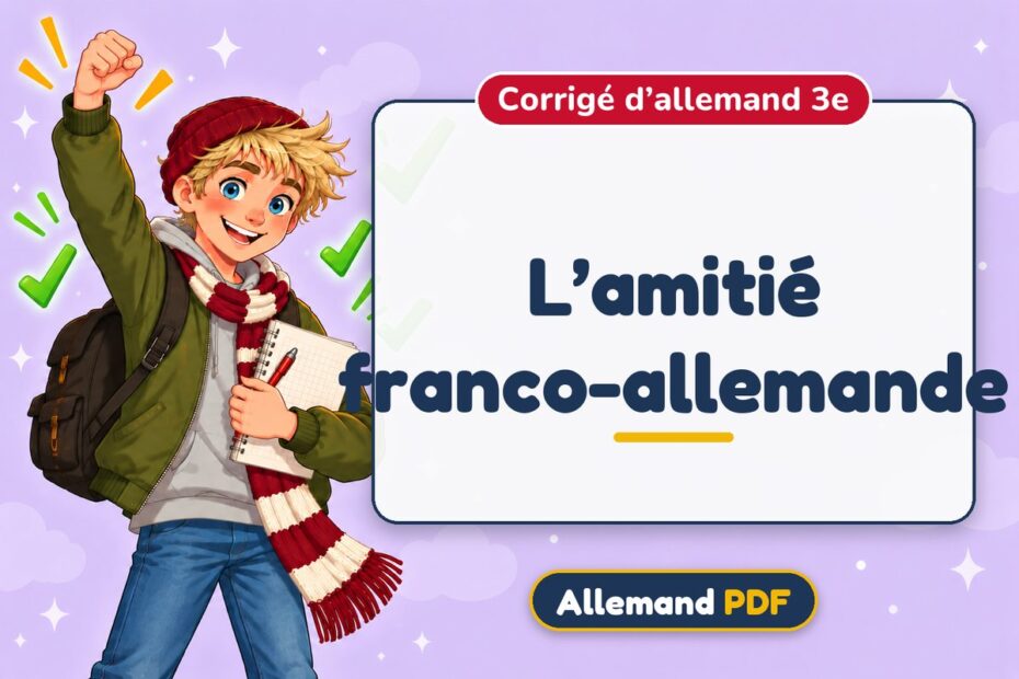 L’amitié franco-allemande : corrigé d’allemand 3e, illustration Allemand PDF