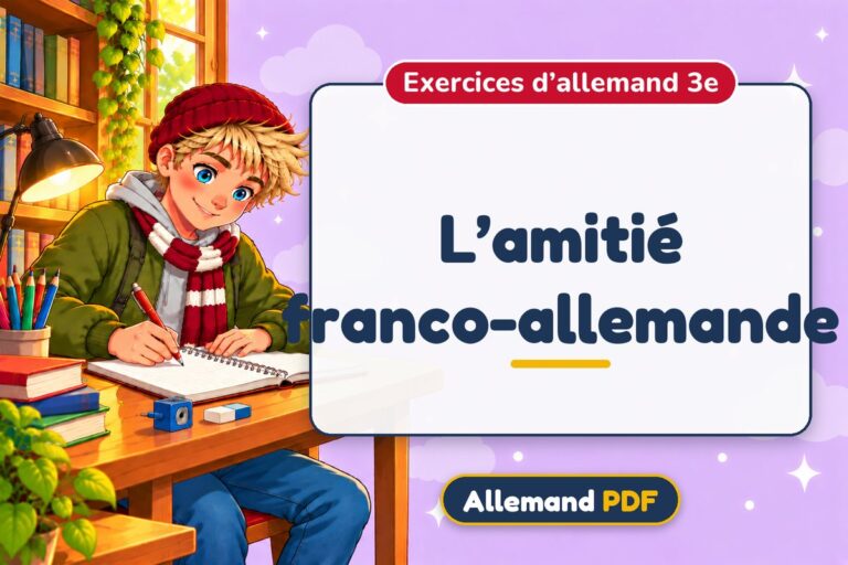 L’amitié franco-allemande : exercices d’allemand 3e, illustration Allemand PDF
