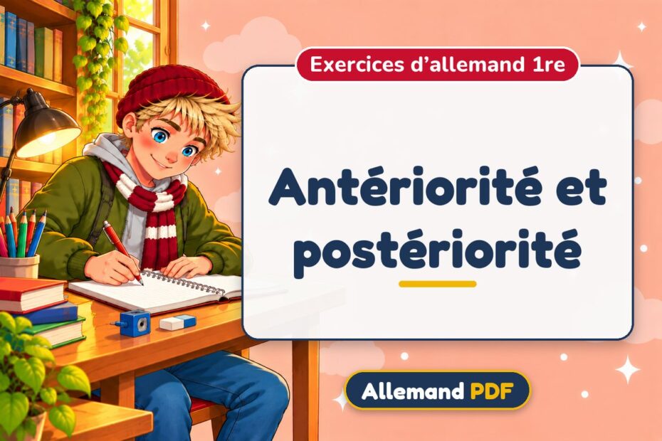 Antériorité et postériorité : exercices d’allemand 1re, illustration Allemand PDF