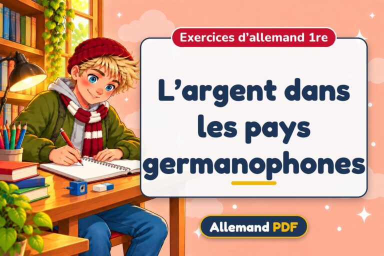 L’argent dans les pays germanophones : exercices d’allemand 1re, illustration Allemand PDF
