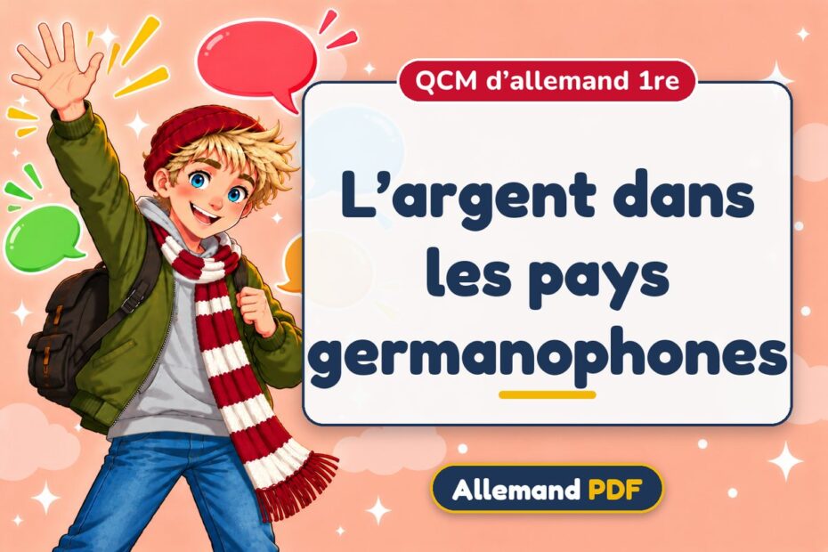 L’argent dans les pays germanophones : QCM d’allemand 1re, illustration Allemand PDF