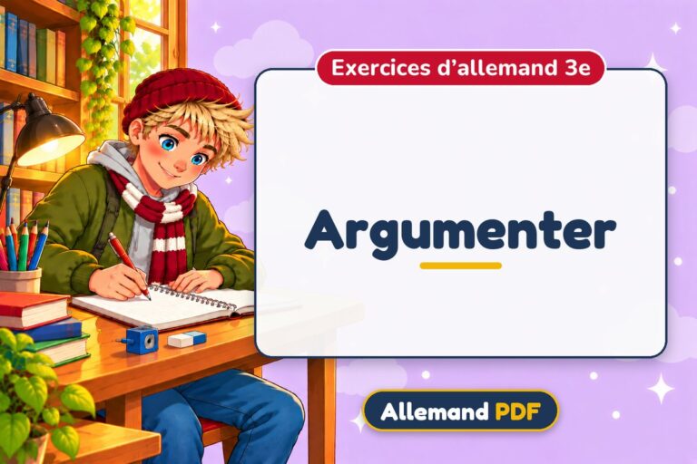 Argumenter : exercices d’allemand 3e, illustration Allemand PDF