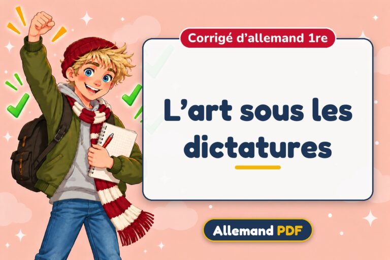 L’art sous les dictatures : corrigé d’allemand 1re, illustration Allemand PDF