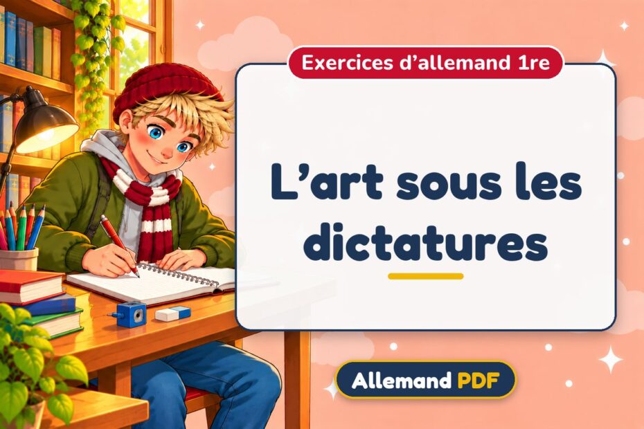 L’art sous les dictatures : exercices d’allemand 1re, illustration Allemand PDF
