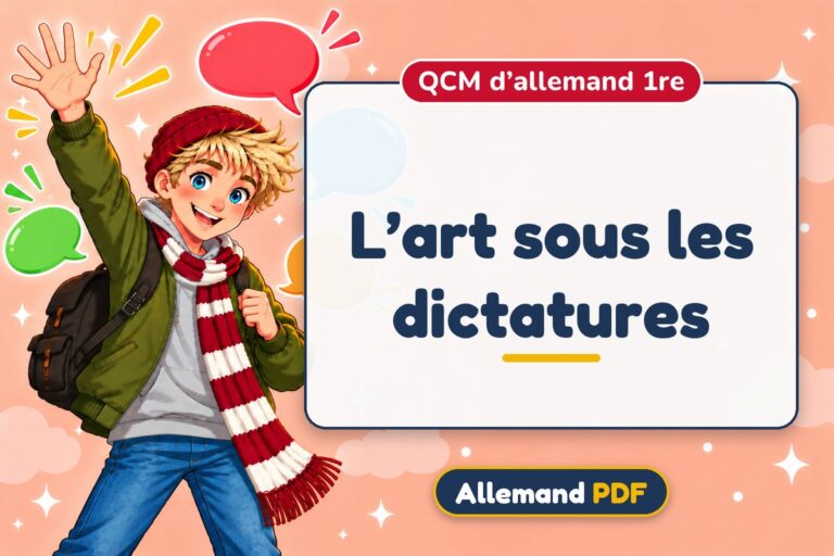 L’art sous les dictatures : QCM d’allemand 1re, illustration Allemand PDF