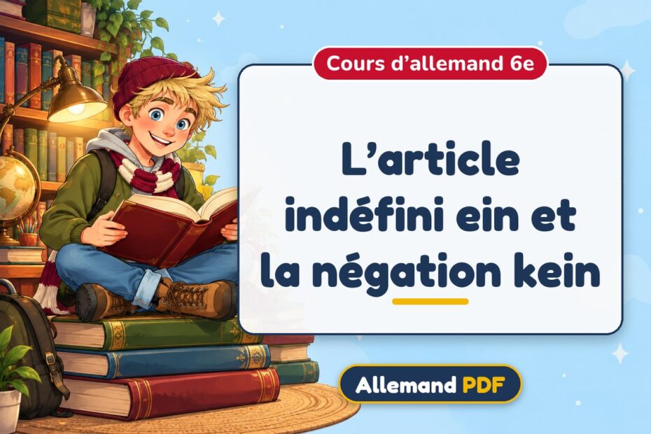 L’article indéfini ein et la négation kein : cours d’allemand 6e, illustration Allemand PDF
