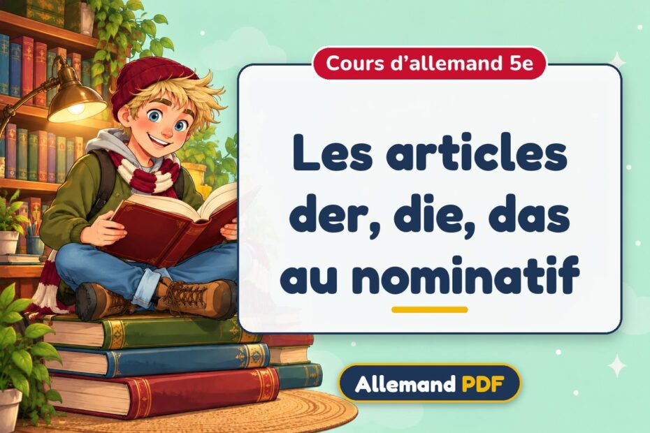 Les articles der, die, das au nominatif : cours d’allemand 5e, illustration Allemand PDF