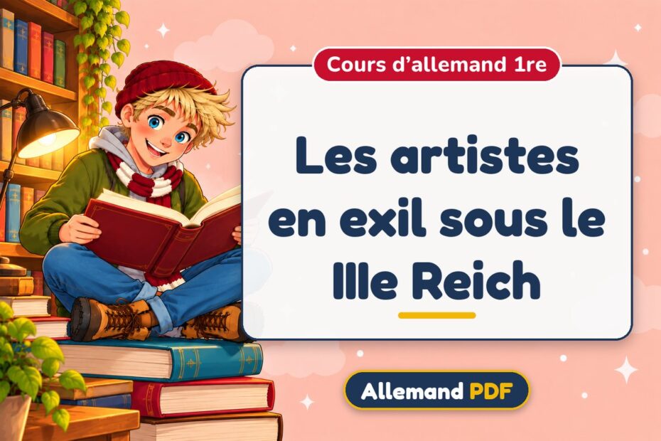 Les artistes en exil sous le IIIe Reich : cours d’allemand 1re, illustration Allemand PDF