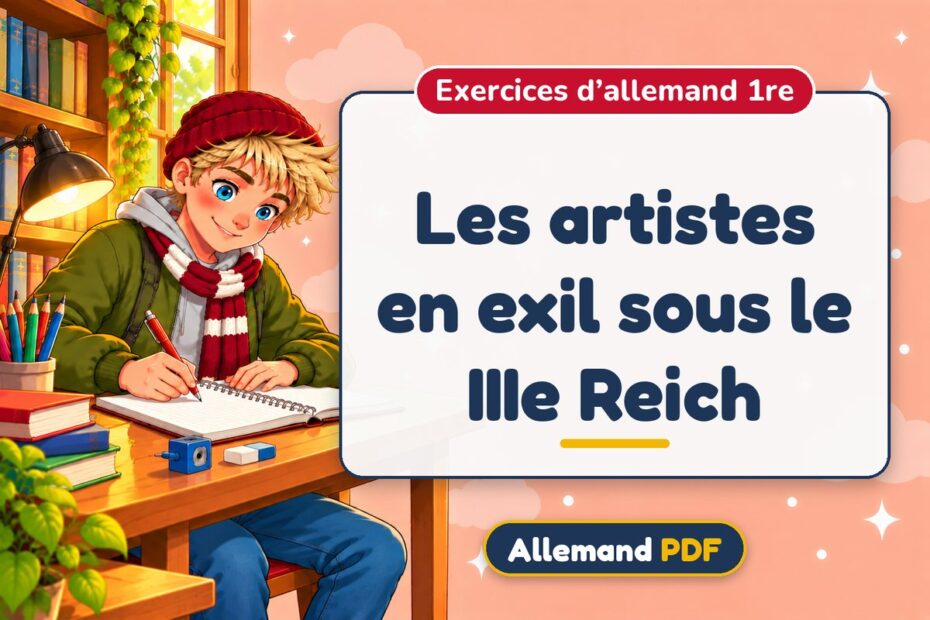 Les artistes en exil sous le IIIe Reich : exercices d’allemand 1re, illustration Allemand PDF