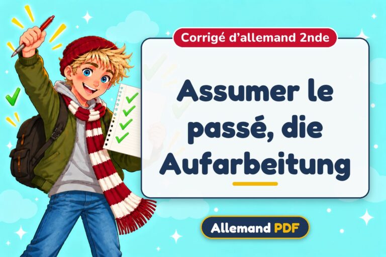 Assumer le passé, die Aufarbeitung : corrigé d’allemand 2nde, illustration Allemand PDF