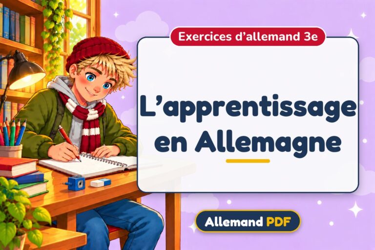 L’apprentissage en Allemagne : exercices d’allemand 3e, illustration Allemand PDF