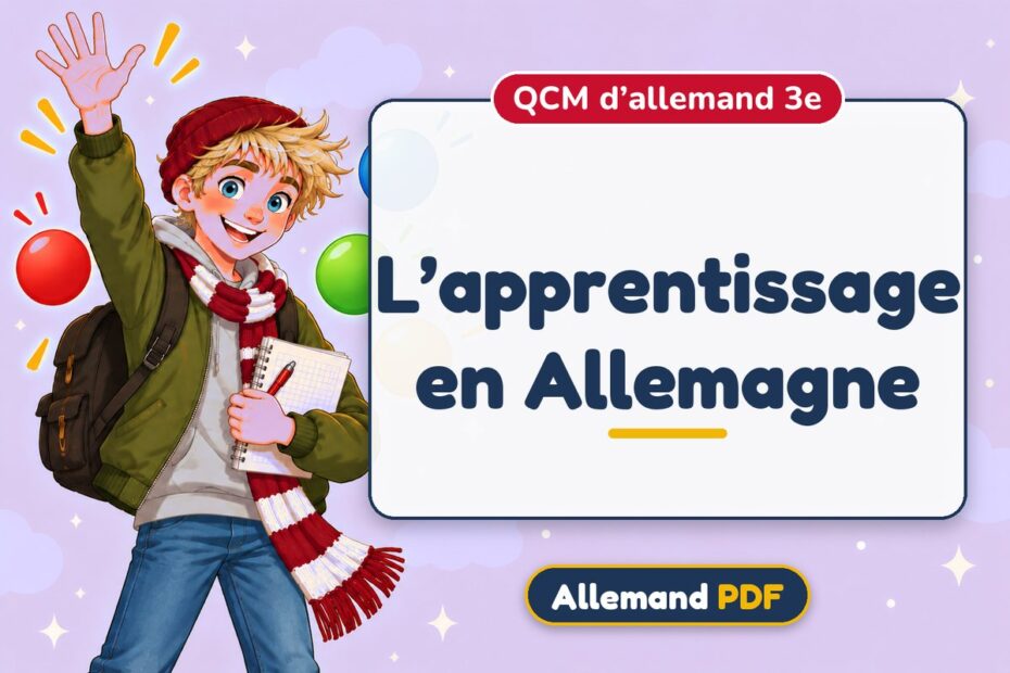 L’apprentissage en Allemagne : QCM d’allemand 3e, illustration Allemand PDF