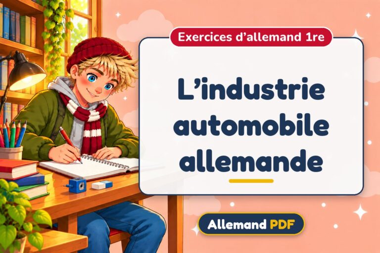L’industrie automobile allemande : exercices d’allemand 1re, illustration Allemand PDF