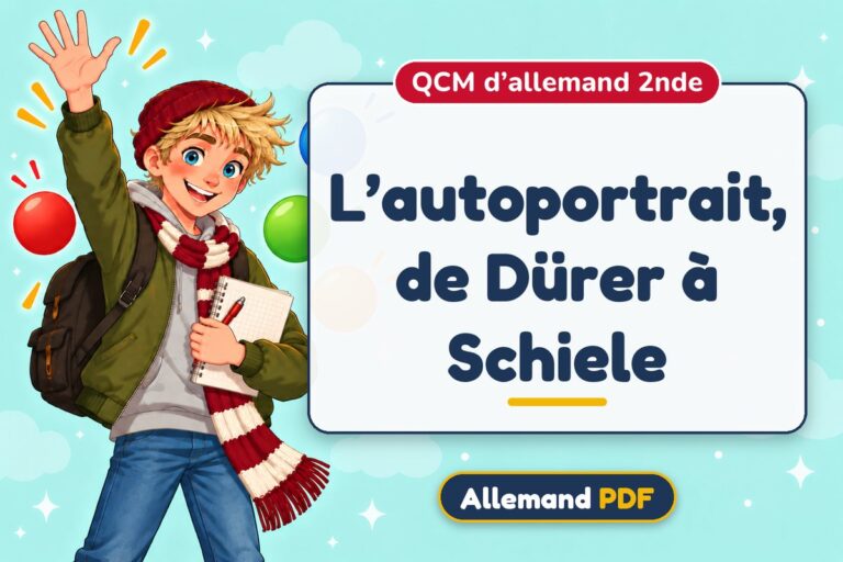 L’autoportrait, de Dürer à Schiele : QCM d’allemand 2nde, illustration Allemand PDF