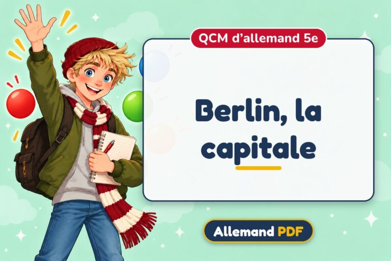 Berlin, la capitale : QCM d’allemand 5e, illustration Allemand PDF