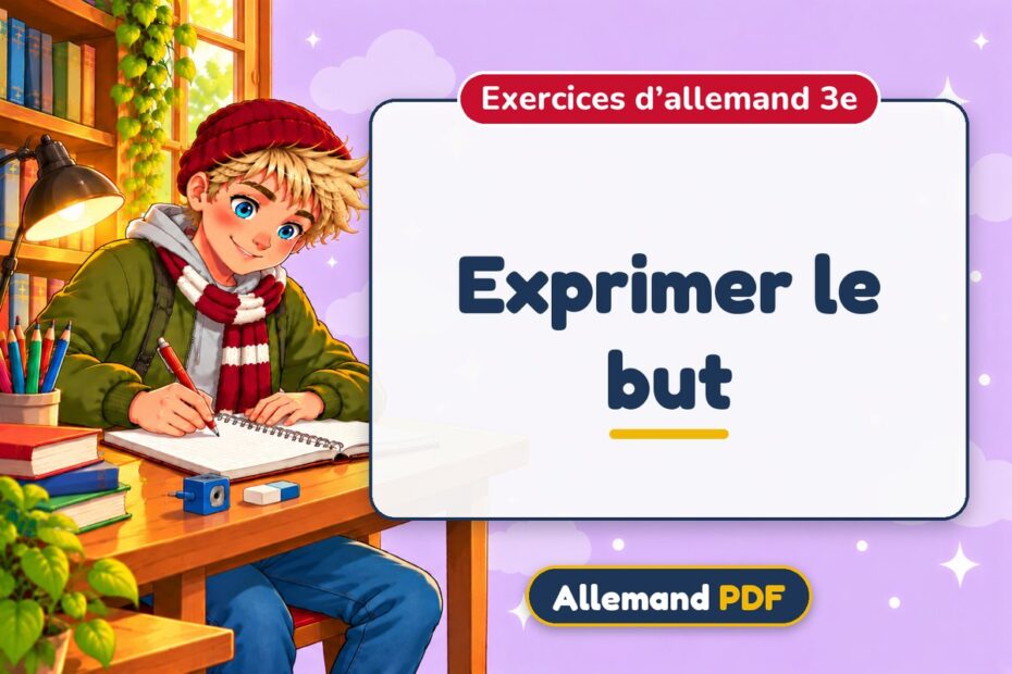 Exprimer le but : exercices d’allemand 3e, illustration Allemand PDF