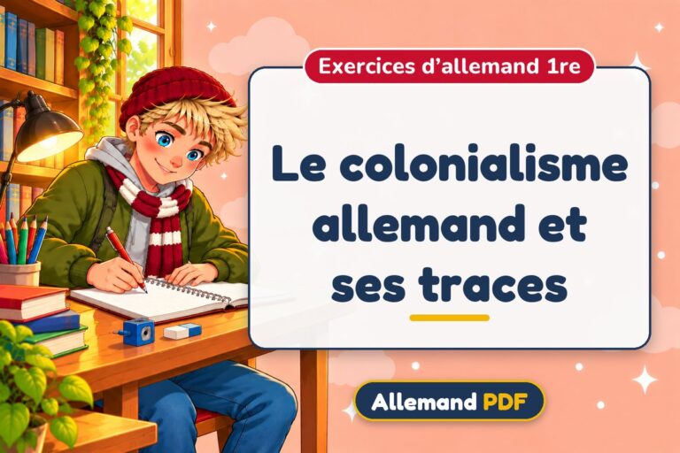 Le colonialisme allemand et ses traces : exercices d’allemand 1re, illustration Allemand PDF