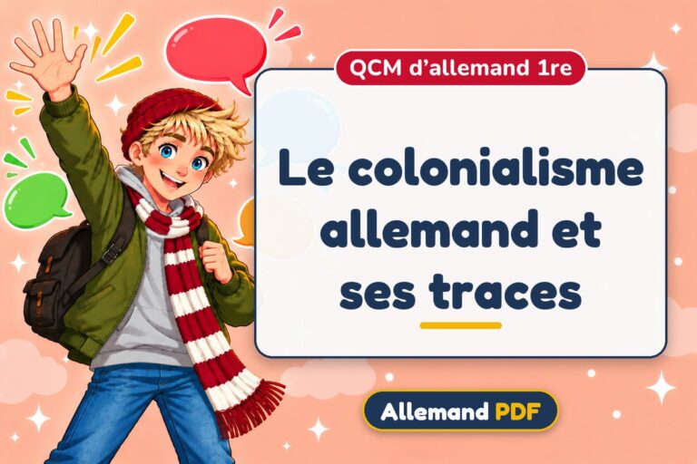 Le colonialisme allemand et ses traces : QCM d’allemand 1re, illustration Allemand PDF