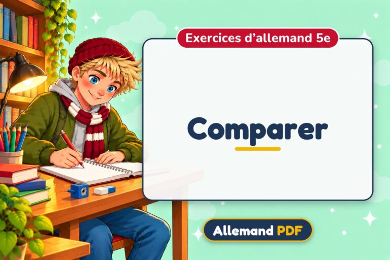 Comparer : exercices d’allemand 5e, illustration Allemand PDF