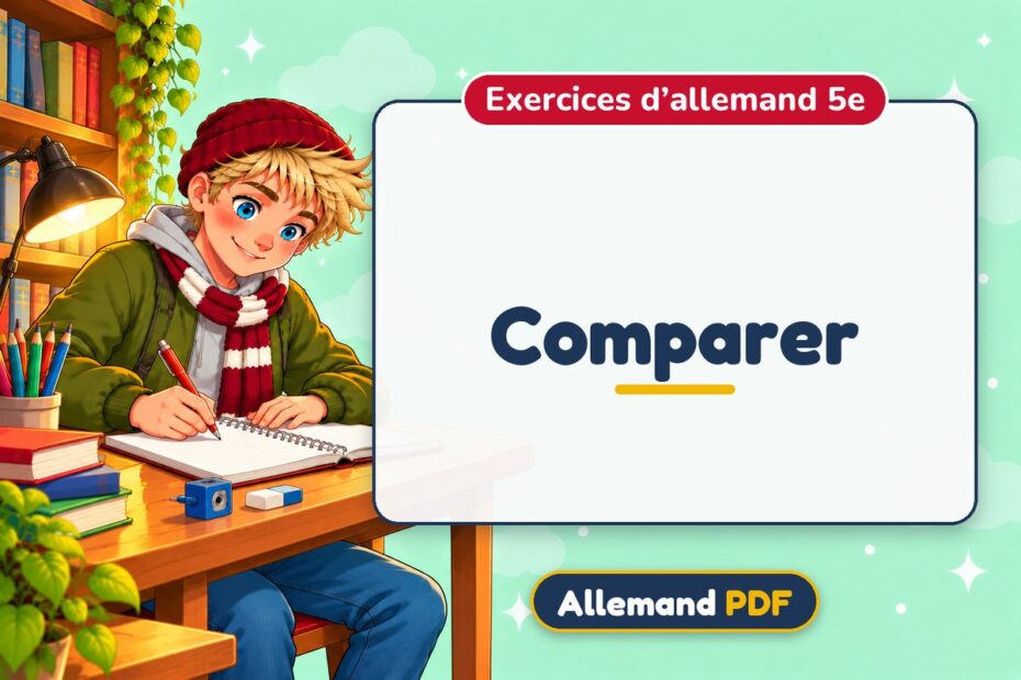 Comparer : exercices d’allemand 5e, illustration Allemand PDF