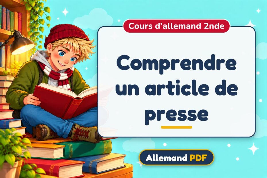Comprendre un article de presse : cours d’allemand 2nde, illustration Allemand PDF