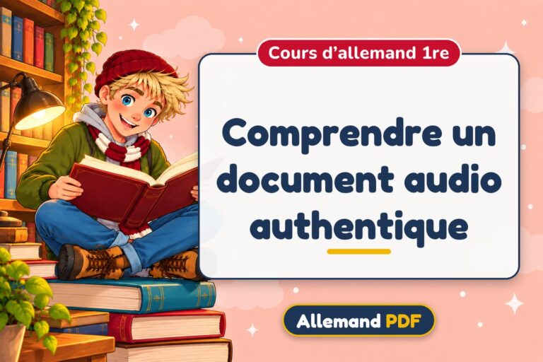 Comprendre un document audio authentique : cours d’allemand 1re, illustration Allemand PDF