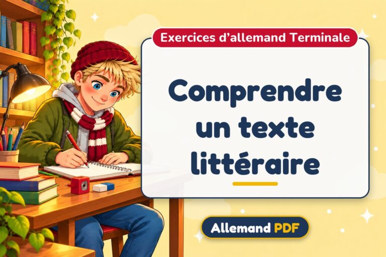 Comprendre un texte littéraire : exercices d’allemand terminale, illustration Allemand PDF