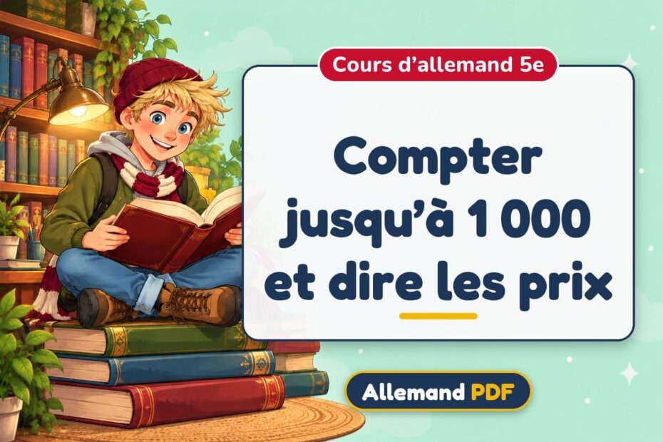 Compter jusqu’à 1 000 et dire les prix : cours d’allemand 5e, illustration Allemand PDF