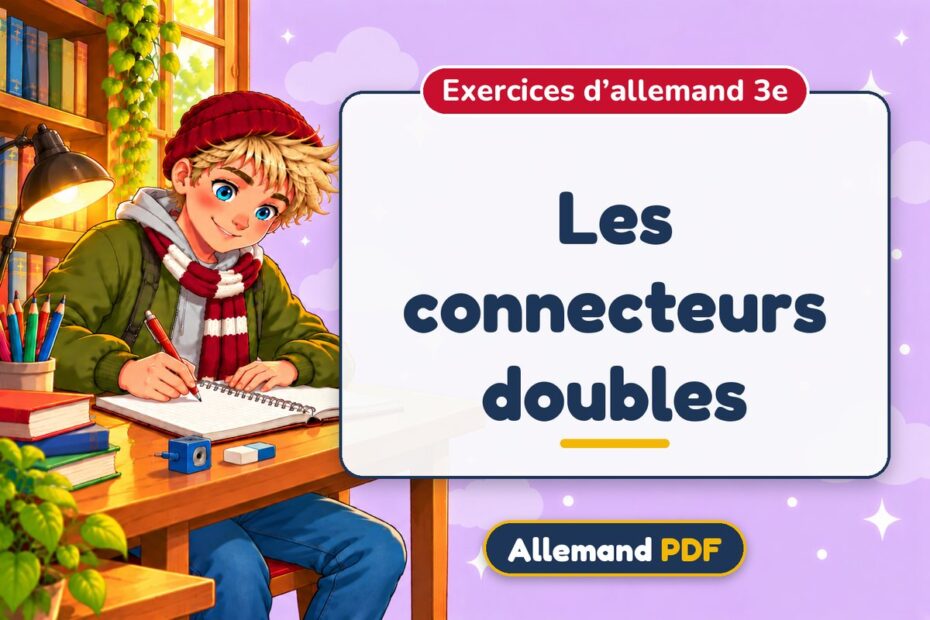 Les connecteurs doubles : exercices d’allemand 3e, illustration Allemand PDF