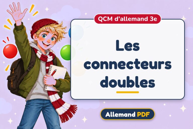 Les connecteurs doubles : QCM d’allemand 3e, illustration Allemand PDF