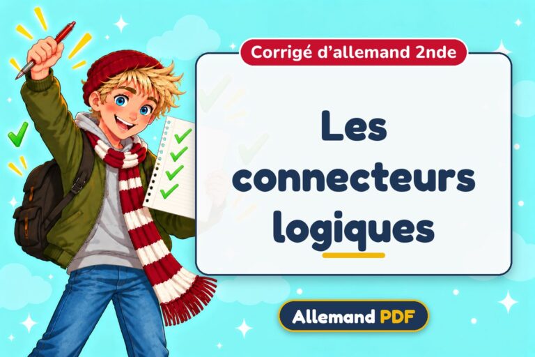 Les connecteurs logiques : corrigé d’allemand 2nde, illustration Allemand PDF