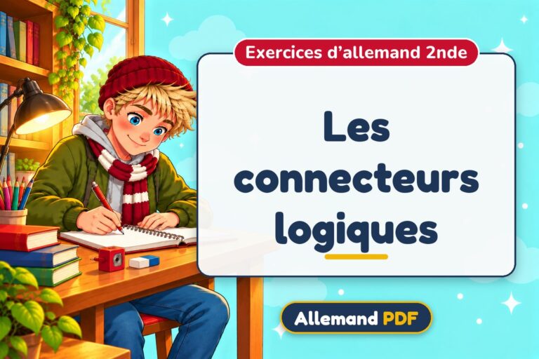 Les connecteurs logiques : exercices d’allemand 2nde, illustration Allemand PDF