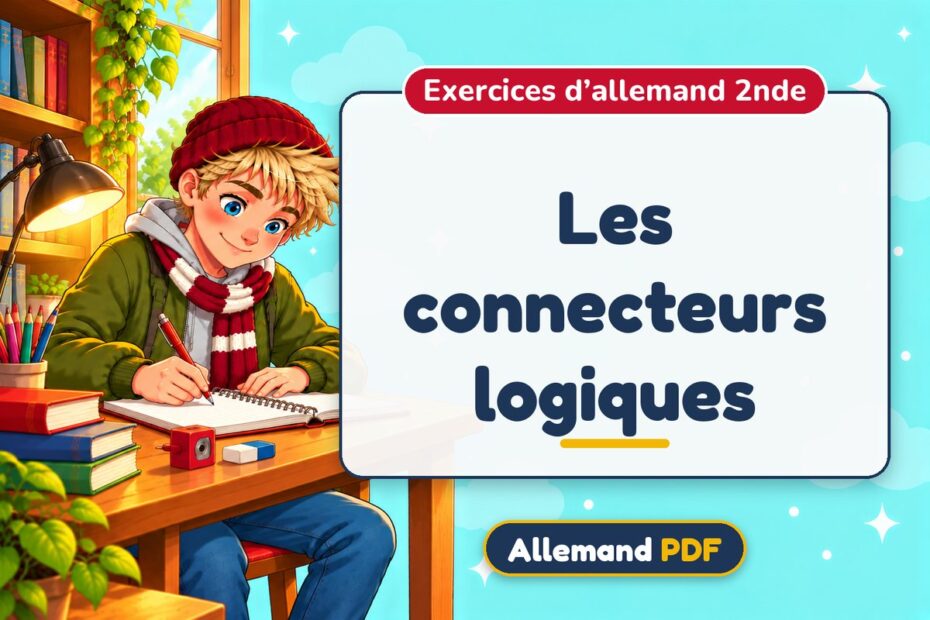 Les connecteurs logiques : exercices d’allemand 2nde, illustration Allemand PDF