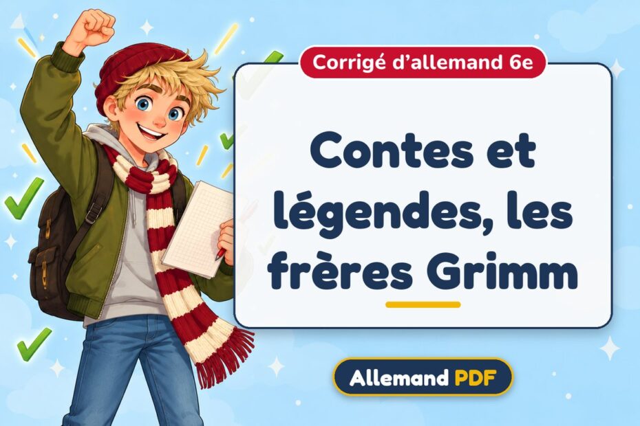 Contes et légendes, les frères Grimm : corrigé d’allemand 6e, illustration Allemand PDF