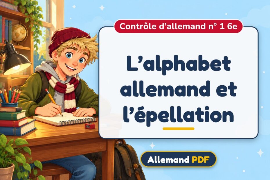 L’alphabet allemand et l’épellation : contrôle d’allemand n° 1 6e, illustration Allemand PDF