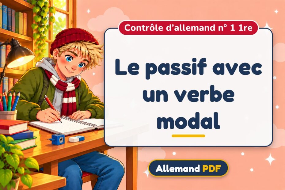 Le passif avec un verbe modal : contrôle d’allemand n° 1 1re, illustration Allemand PDF