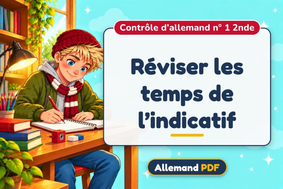 Réviser les temps de l’indicatif : contrôle d’allemand n° 1 2nde, illustration Allemand PDF