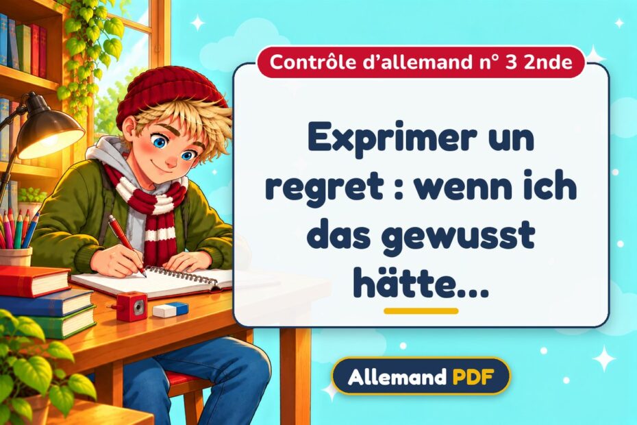 Exprimer un regret : wenn ich das gewusst hätte… : contrôle d’allemand n° 3 2nde, illustration Allemand PDF