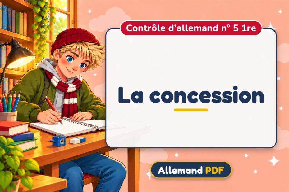La concession : contrôle d’allemand n° 5 1re, illustration Allemand PDF