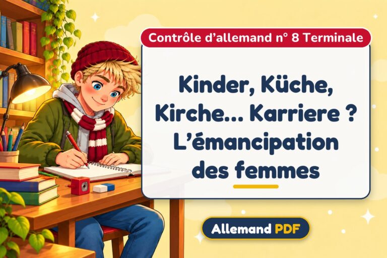 Kinder, Küche, Kirche… Karriere ? L’émancipation des femmes : contrôle d’allemand n° 8 terminale, illustration Allemand PDF